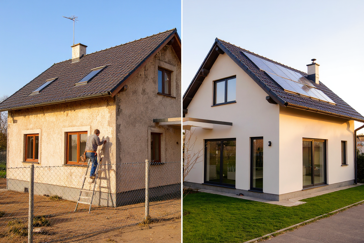 Before and after renovation